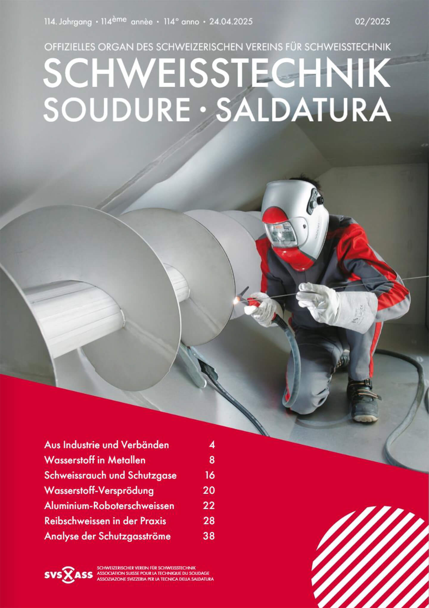 Wolfram Industrie Presse Artikel im schweizerischen Verein für Schweisstechnik